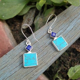 Small 925 Silver Dangler Earring With Turquoise Stone