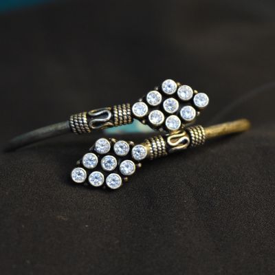 92.5 Silver openable bracelet with cz stones!