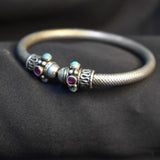 92.5 Silver openable bracelet with Oxidised finish!