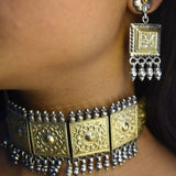 92.5 Silver-Gold Plated necklace set with earrings!
