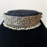 92.5 Silver-Oxidised Necklace set with earrings!