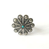 Oxidised 925 Silver Adjustable Ring