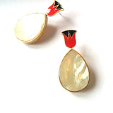 Mother of Pearl 925 Silver Earrings!