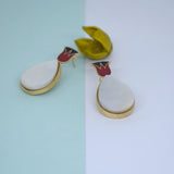 Mother of Pearl 925 Silver Earrings!