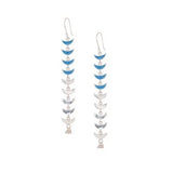 Long Cascade 925 Silver Earrings!