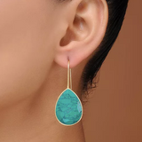925 Silver Earring With Turquoise Stone!