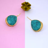 925 Silver Earring With Turquoise Stone!