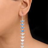 Long Cascade 925 Silver Earrings!
