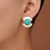 Silver Turquoise studs for Office and Casual Outings!