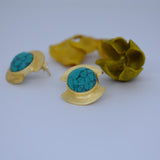 Silver Turquoise studs for Office and Casual Outings!