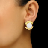 Silver Mother of Pearl studs for Office and Casual Outings!