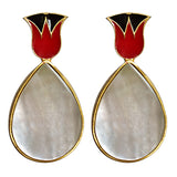 Mother of Pearl 925 Silver Earrings!
