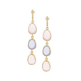 Three layered 925 Silver Gemstone Danglers!