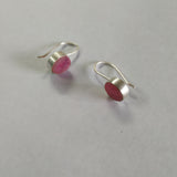 Small Silver Earring With Druzy Agate