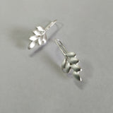 925 Silver Matt Finish Leaf Earring