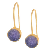 Small Silver Earring With Druzy Agate