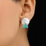 Small 925 Silver Studs With Turquoise Stone