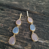 Three layered 925 Silver Gemstone Danglers!